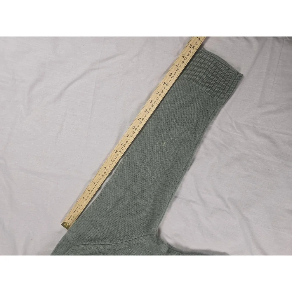 Quince Sweater Mens Medium Green 100% Mongolian Cashmere Crewneck Knit Pullover
